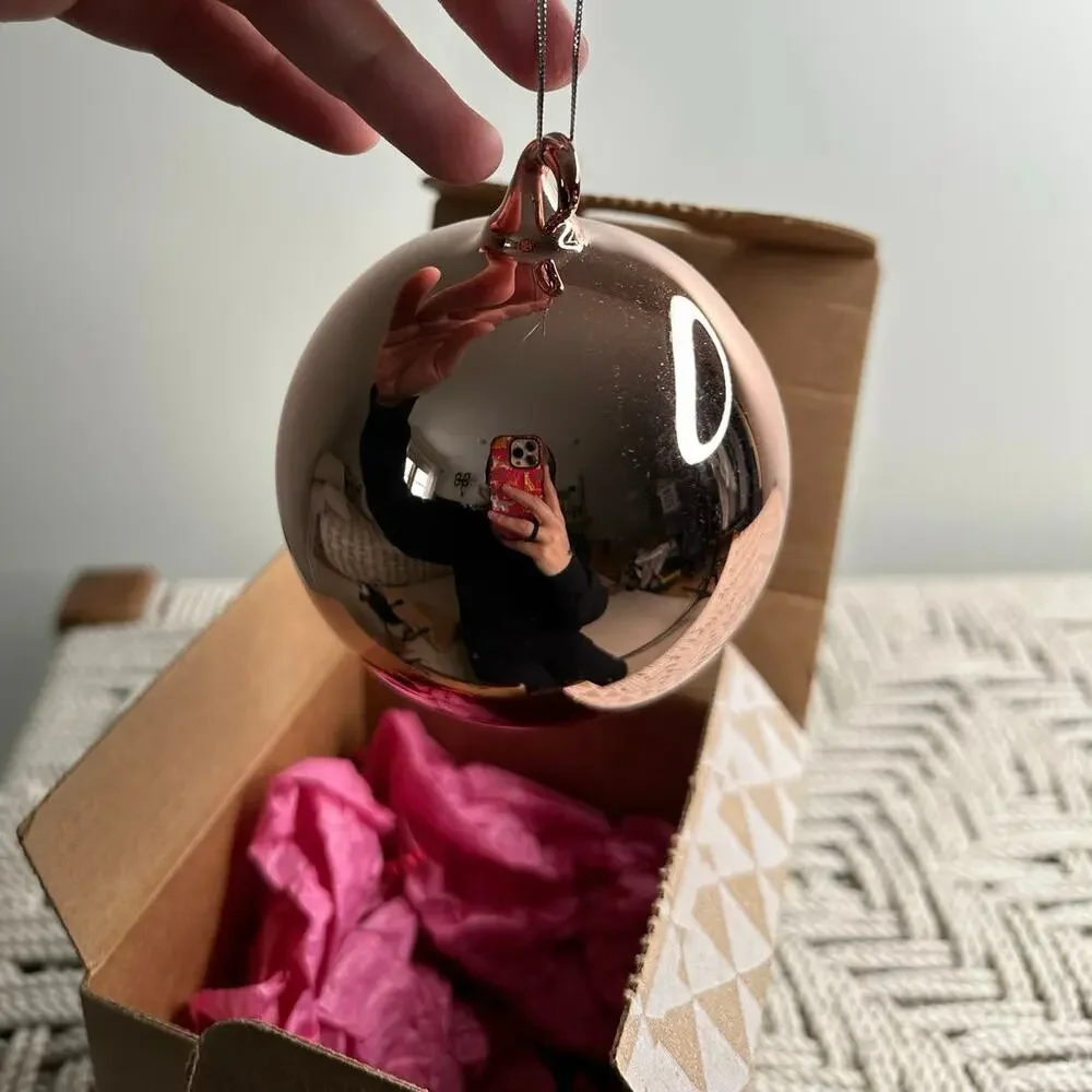 West Elm: Pink Mirror Ornament